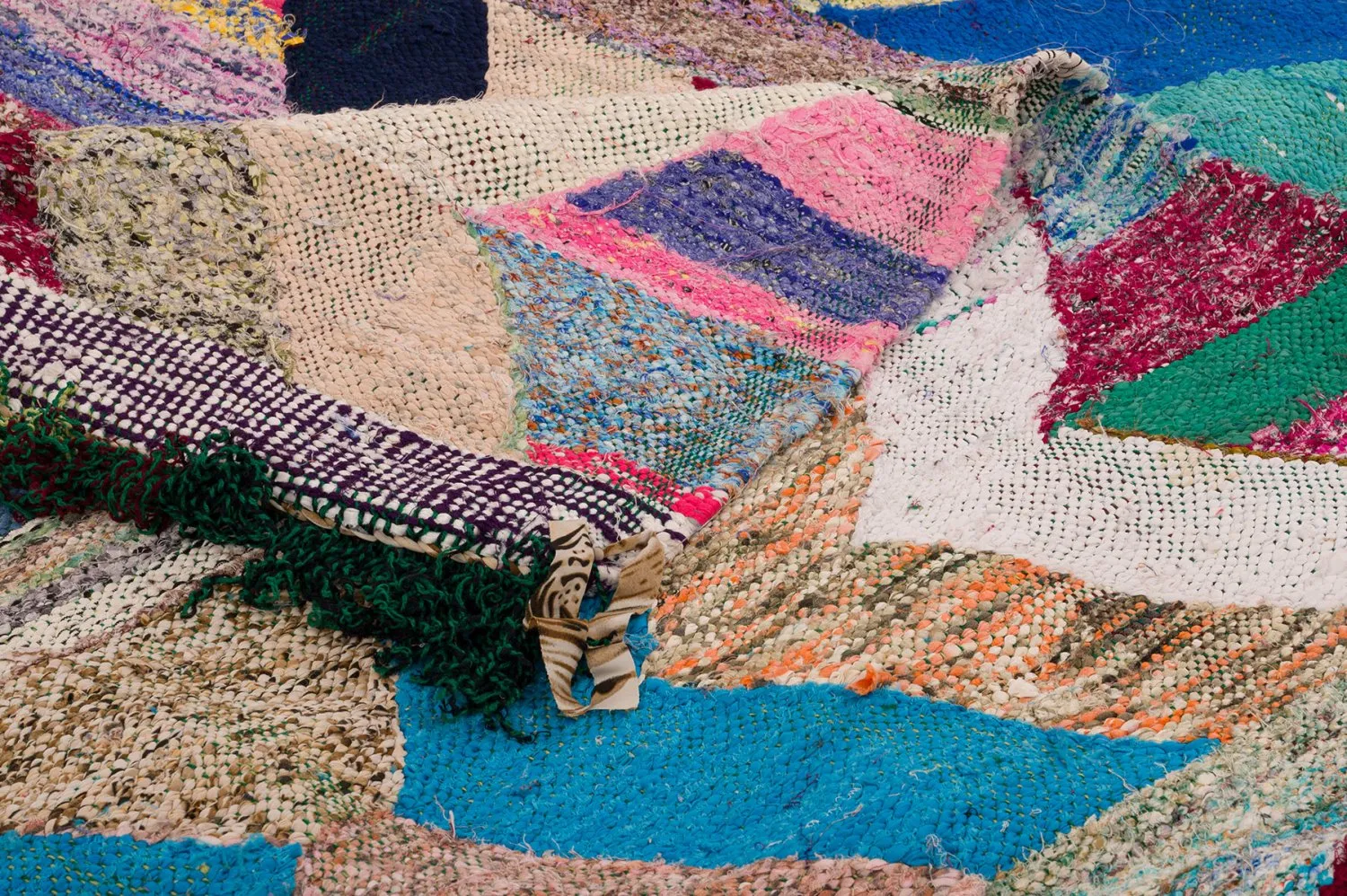 Tapete Berbere Marroquino Boucherouite 130 x 275 cm