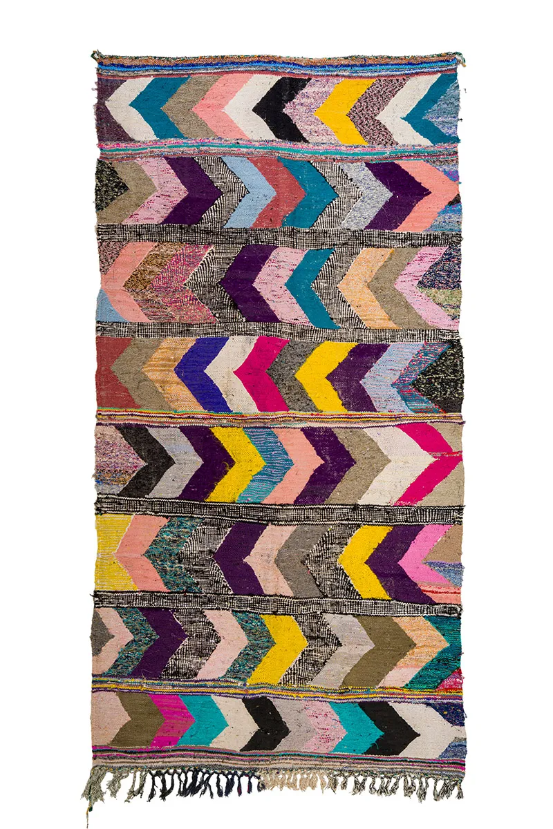 Tapete Berbere Marroquino Boucherouite 160 x 325 cm