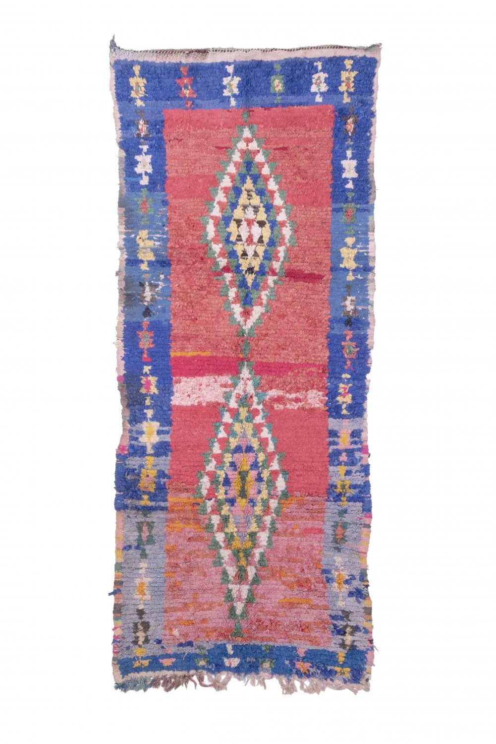 Tapete Berbere Marroquino Boucherouite 260 x 105 cm