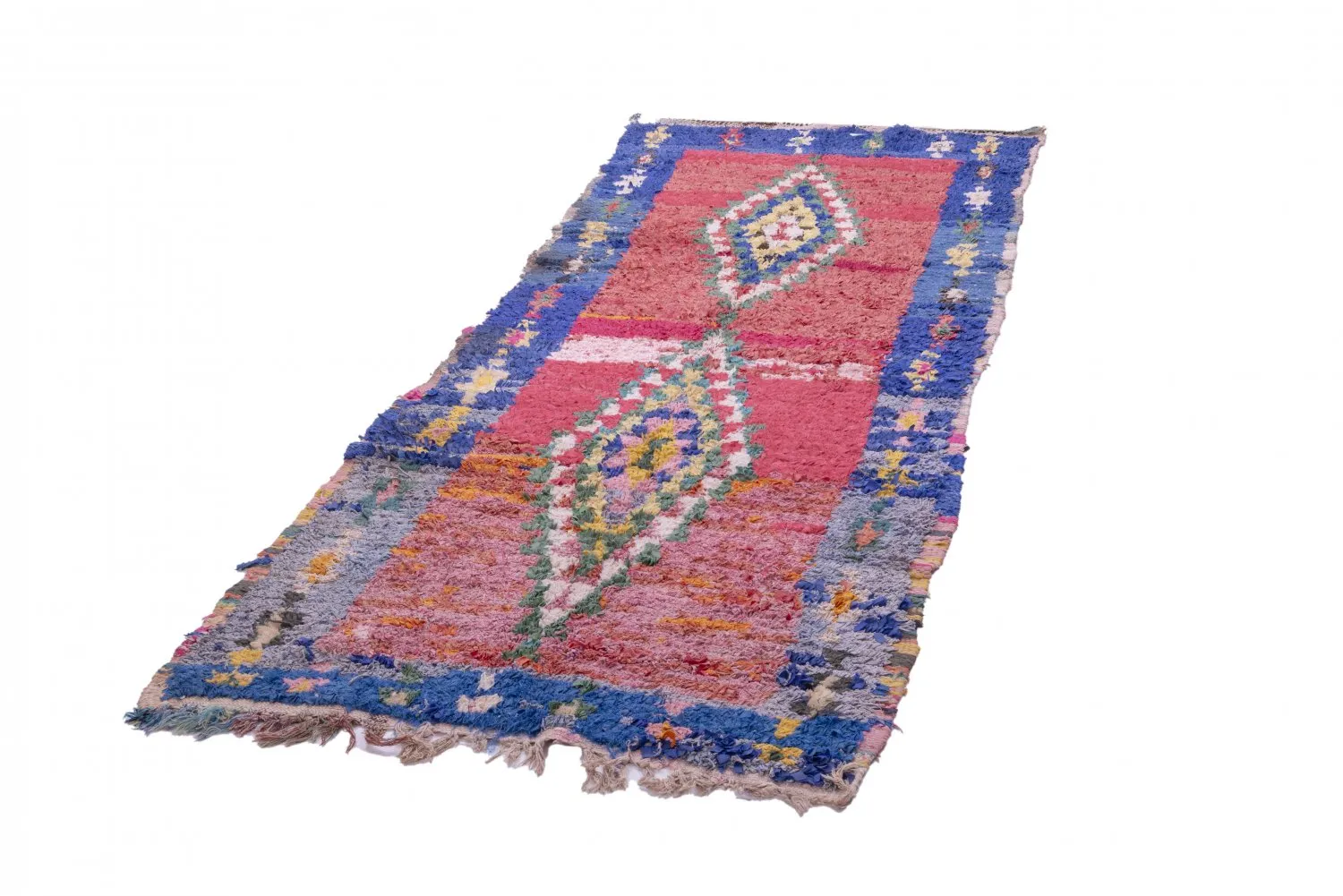 Tapete Berbere Marroquino Boucherouite 260 x 105 cm