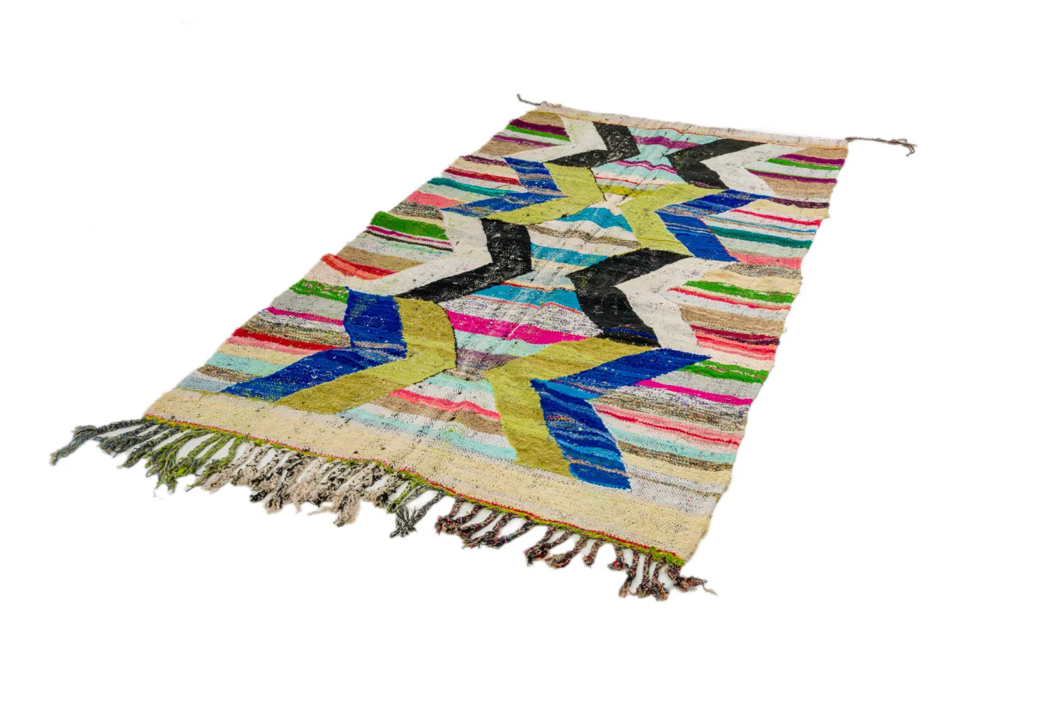 Tapete Berbere Marroquino Boucherouite 135 x 250 cm