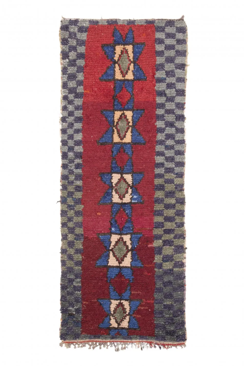 Tapete Berbere Marroquino Boucherouite 230 x 85 cm