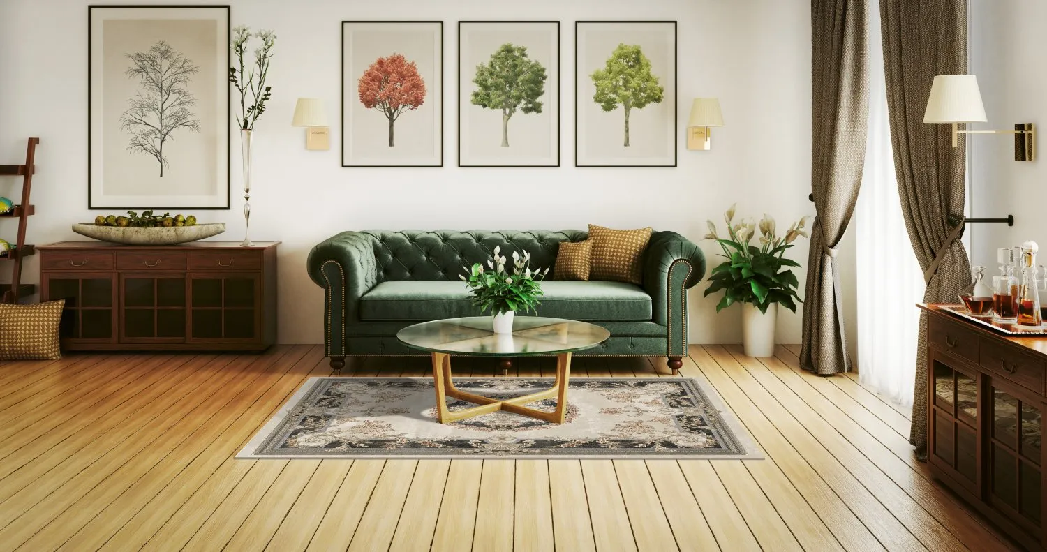 Tapete Wilton - Marand (cinza/bege)