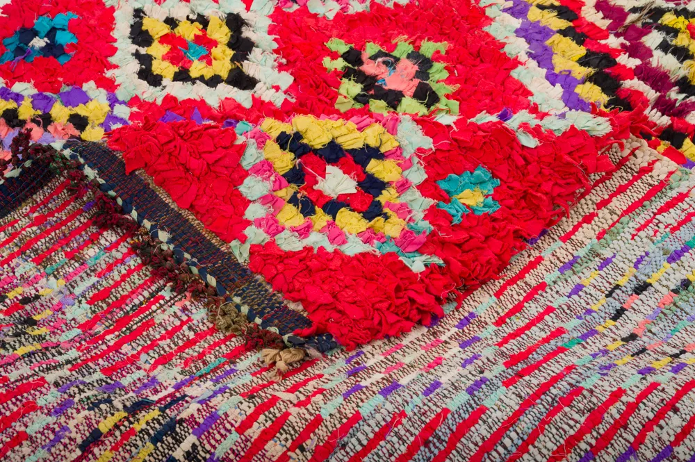 Tapete Berbere Marroquino Boucherouite 320 x 130 cm