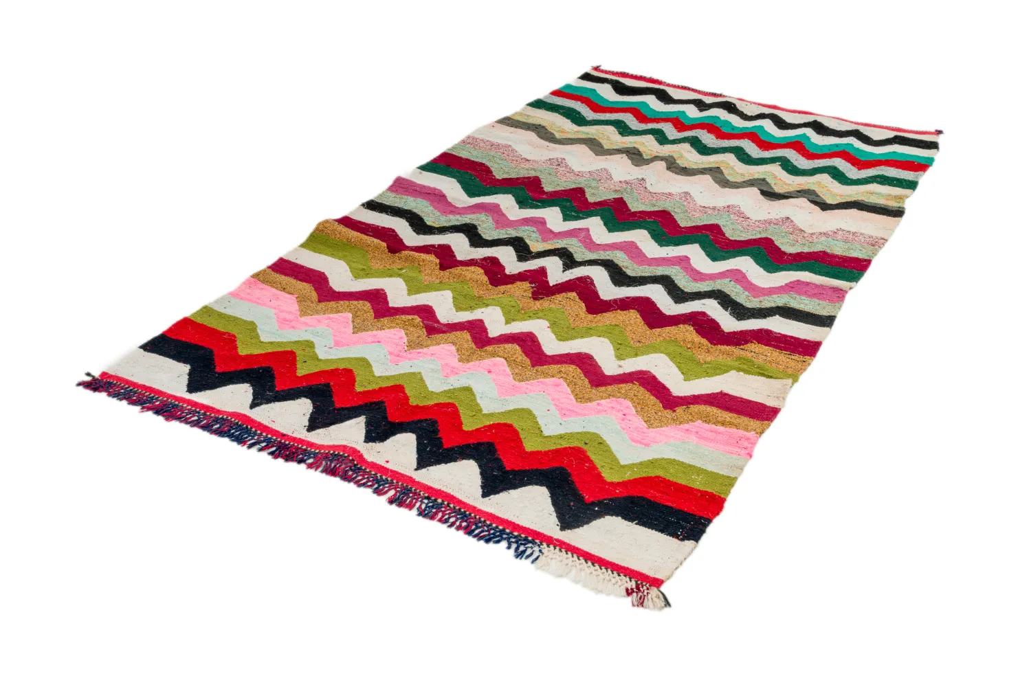 Tapete Berbere Marroquino Boucherouite 120 x 235 cm