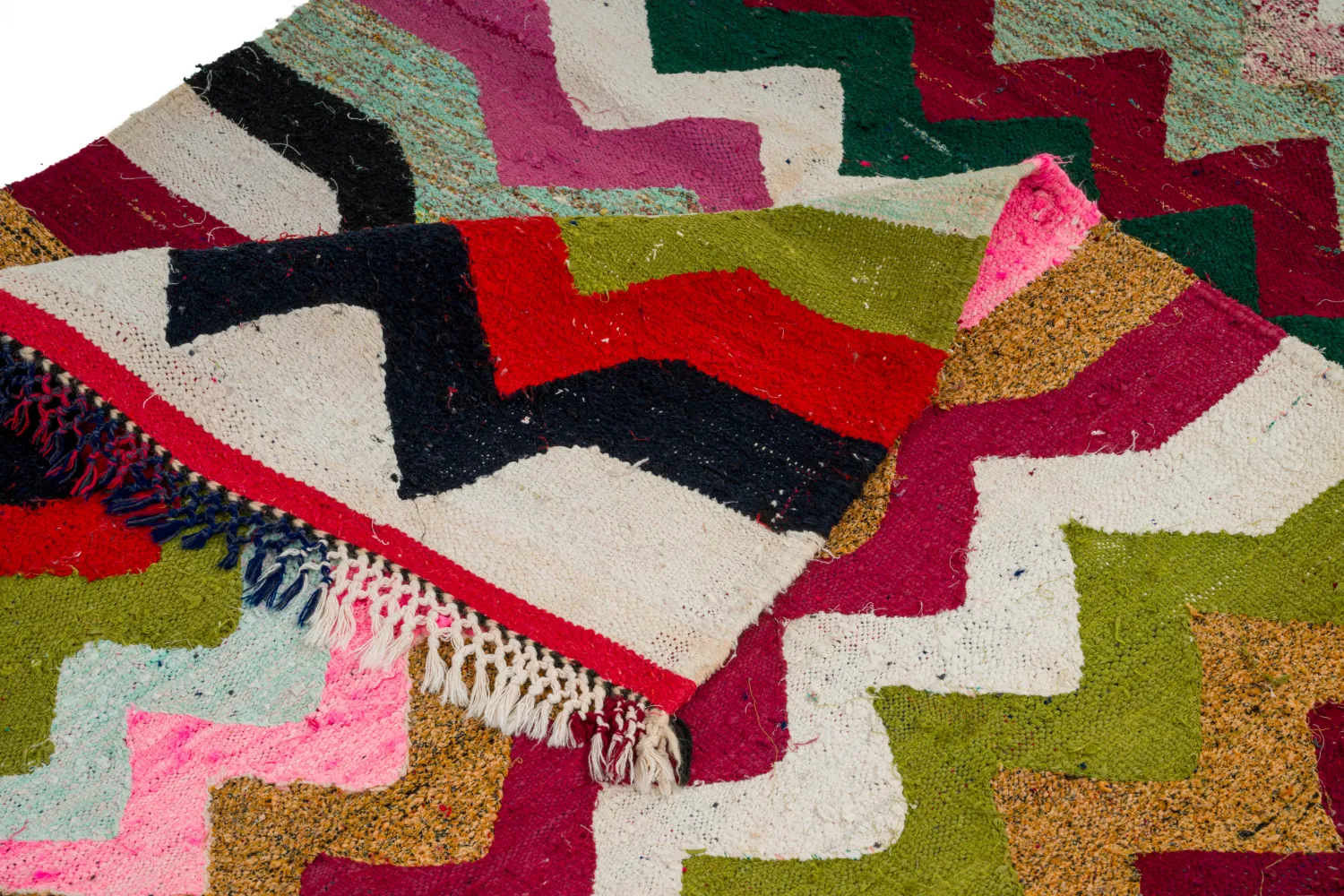 Tapete Berbere Marroquino Boucherouite 120 x 235 cm