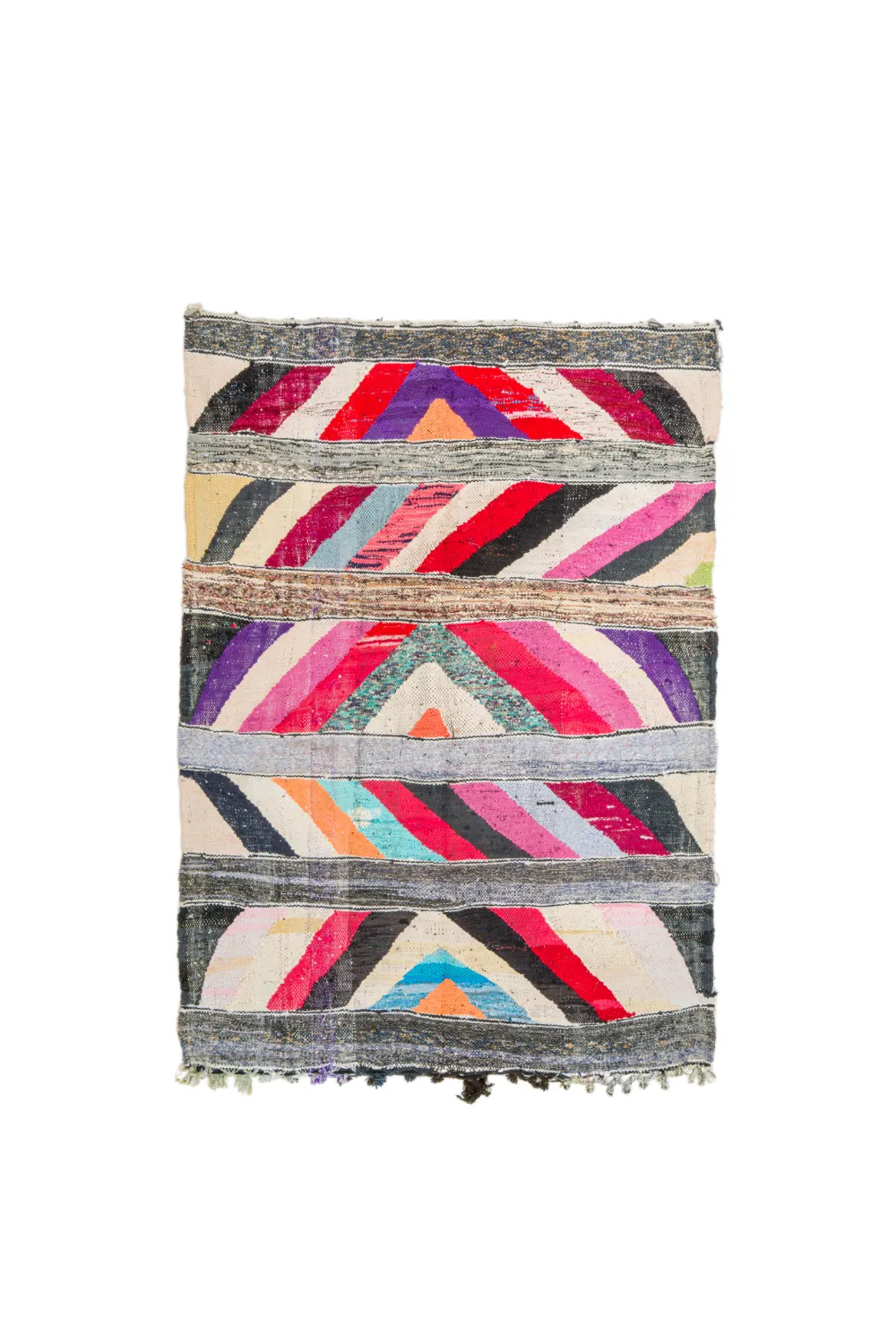 Tapete Berbere Marroquino Boucherouite 140 x 210 cm