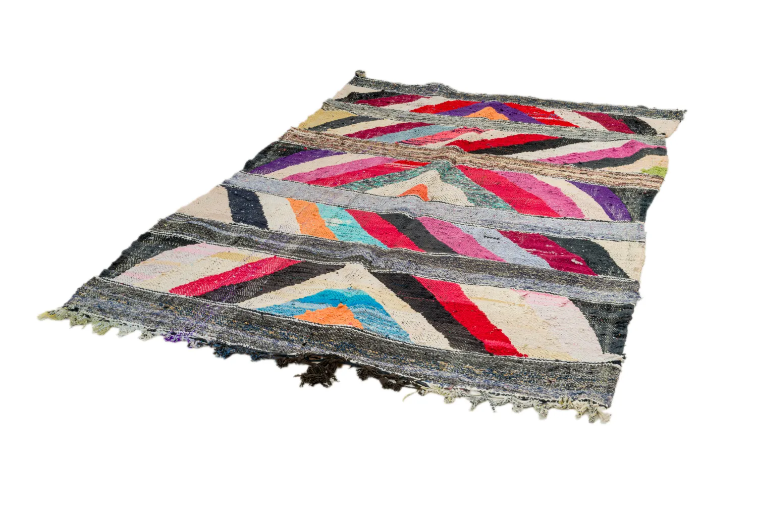 Tapete Berbere Marroquino Boucherouite 140 x 210 cm