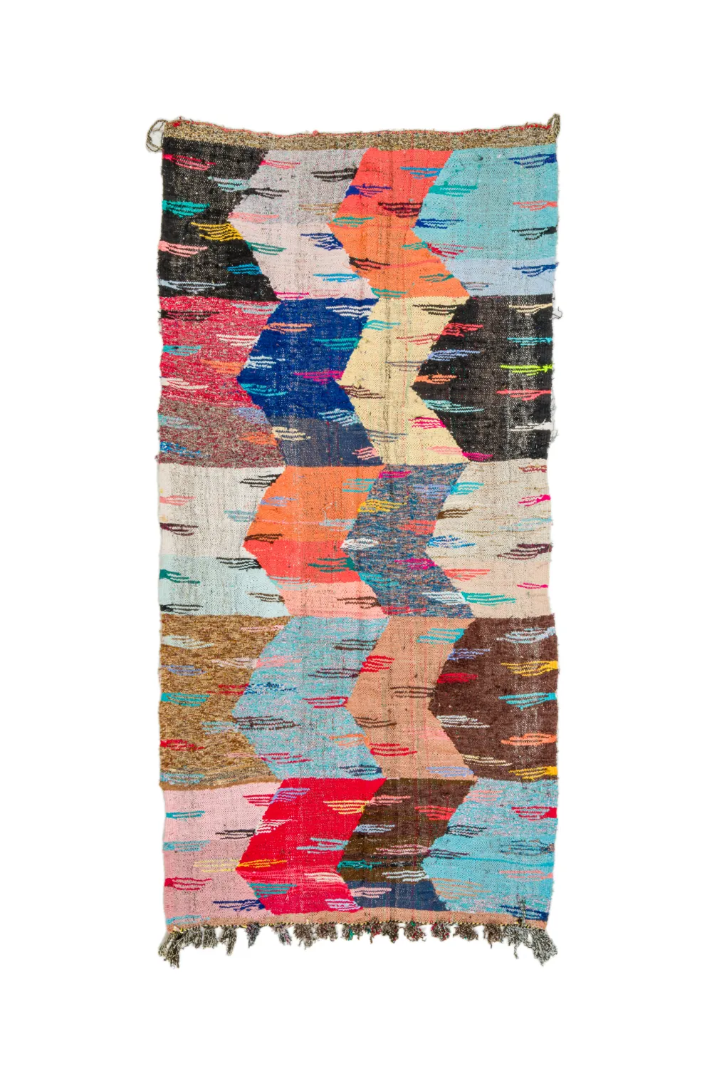 Tapete Berbere Marroquino Boucherouite 135 x 265 cm