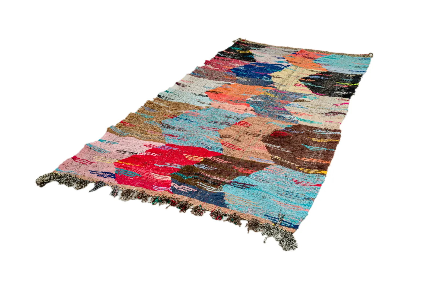 Tapete Berbere Marroquino Boucherouite 135 x 265 cm