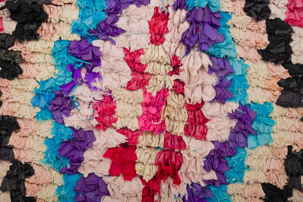 Tapete Berbere Marroquino Boucherouite 305 x 155 cm