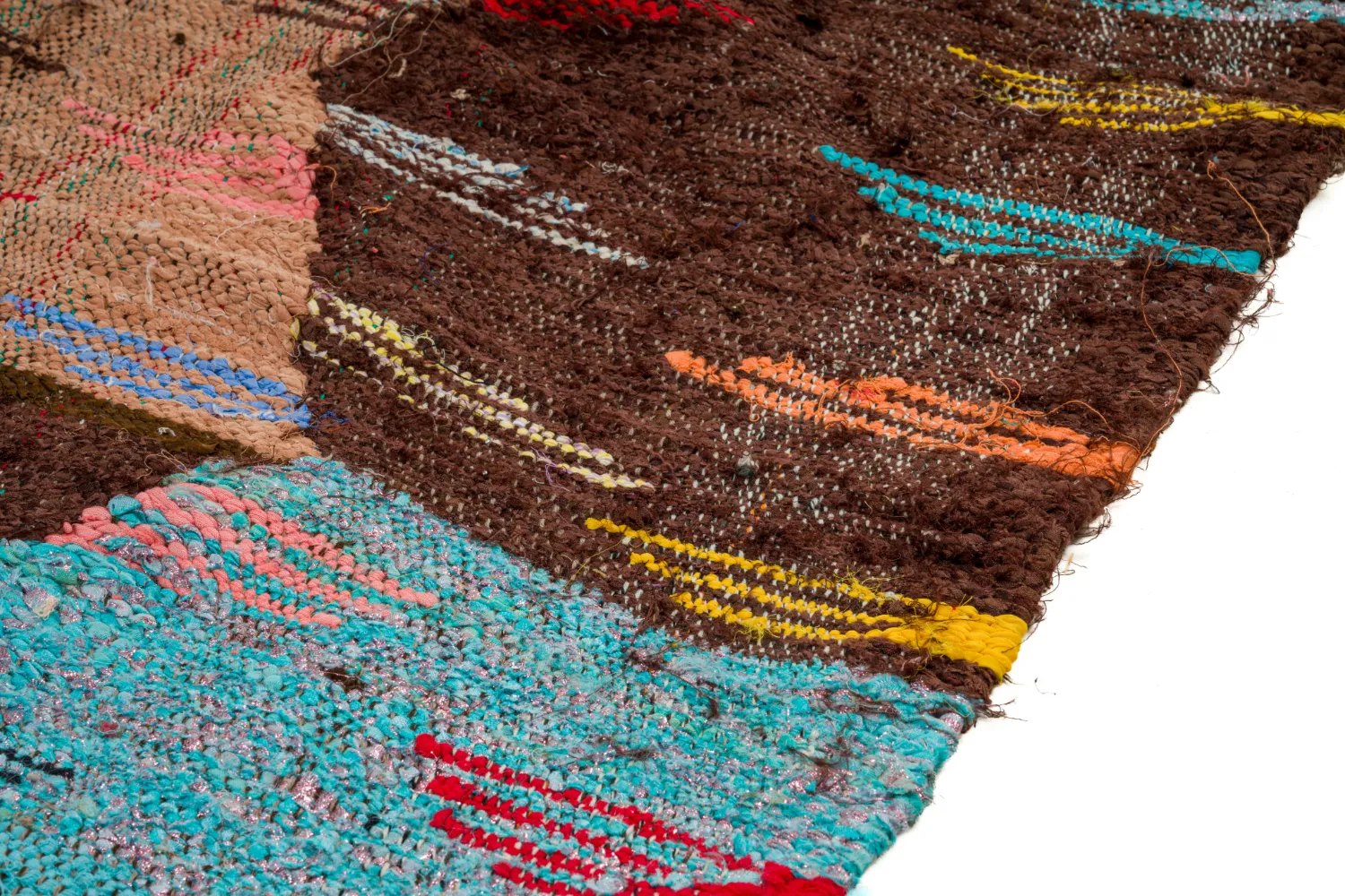 Tapete Berbere Marroquino Boucherouite 135 x 265 cm