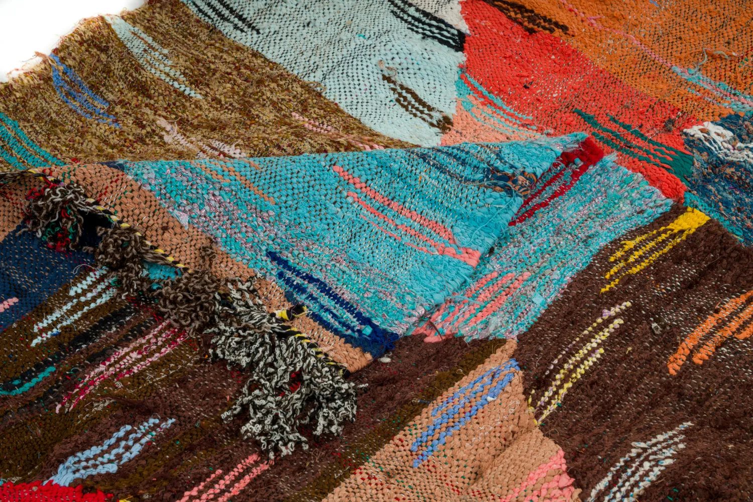 Tapete Berbere Marroquino Boucherouite 135 x 265 cm