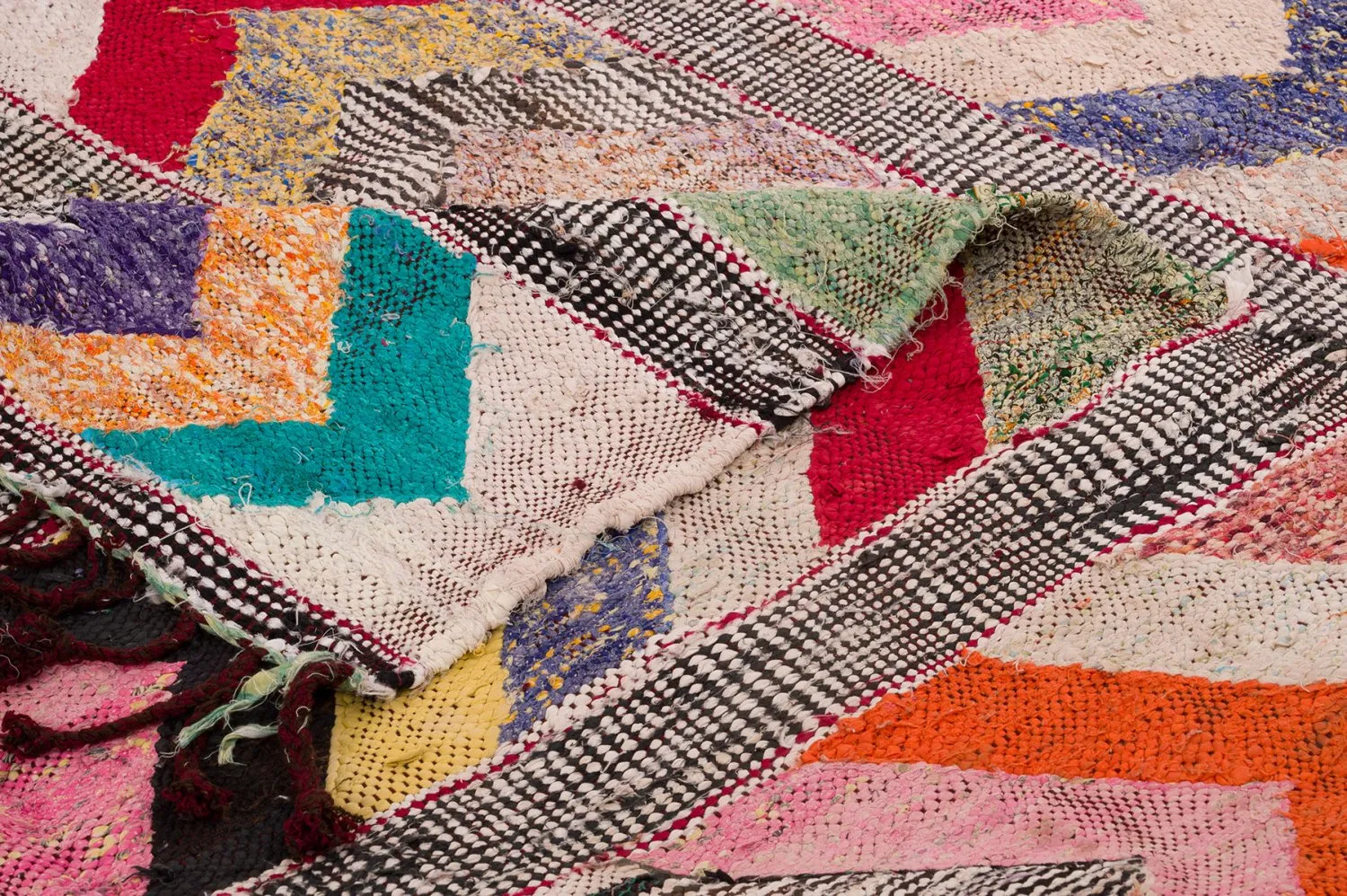 Tapete Berbere Marroquino Boucherouite 150 x 275 cm