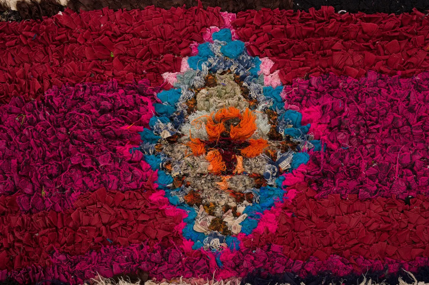 Tapete Berbere Marroquino Boucherouite 145 x 305 cm