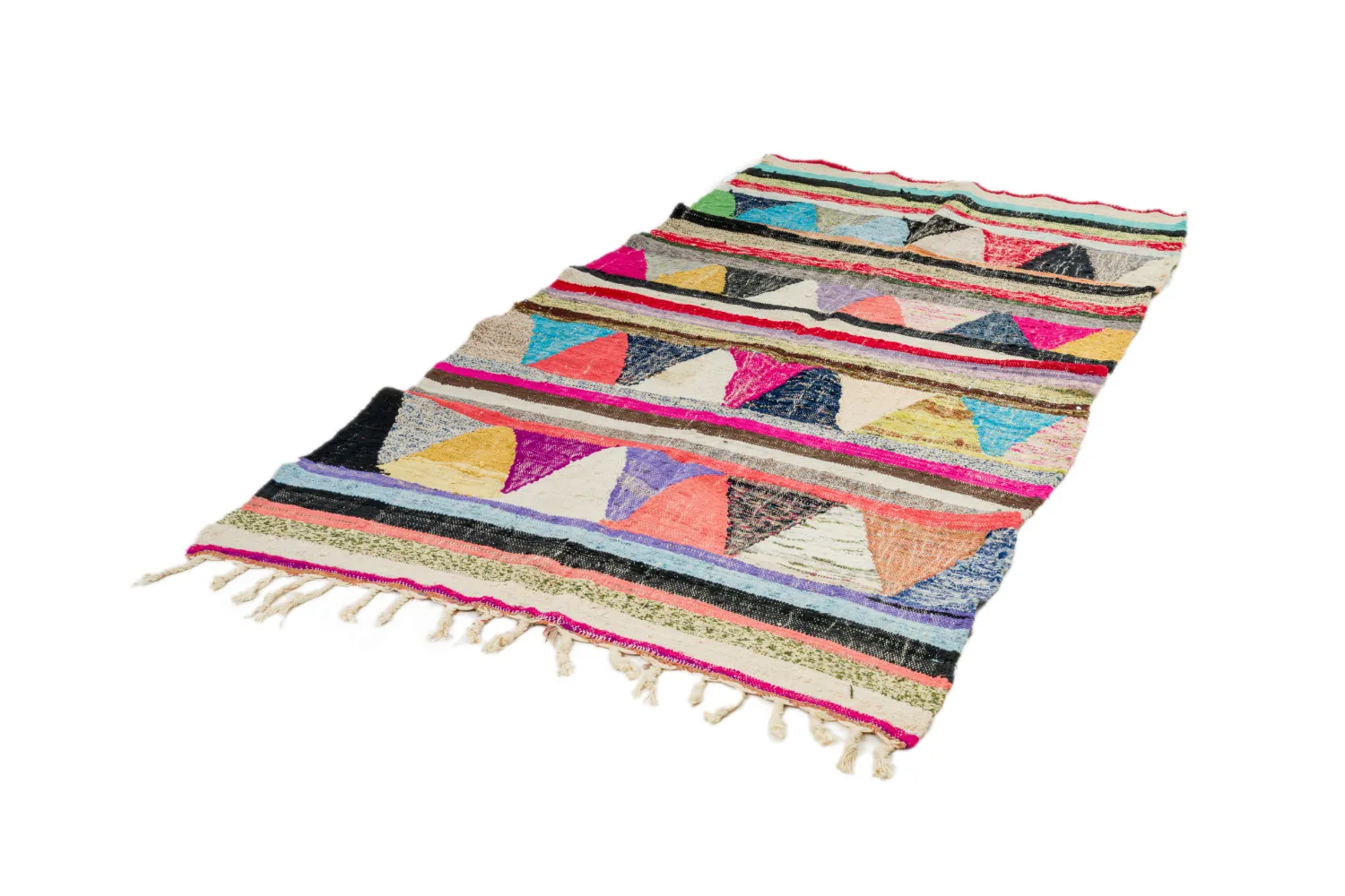 Tapete Berbere Marroquino Boucherouite 145 x 260 cm