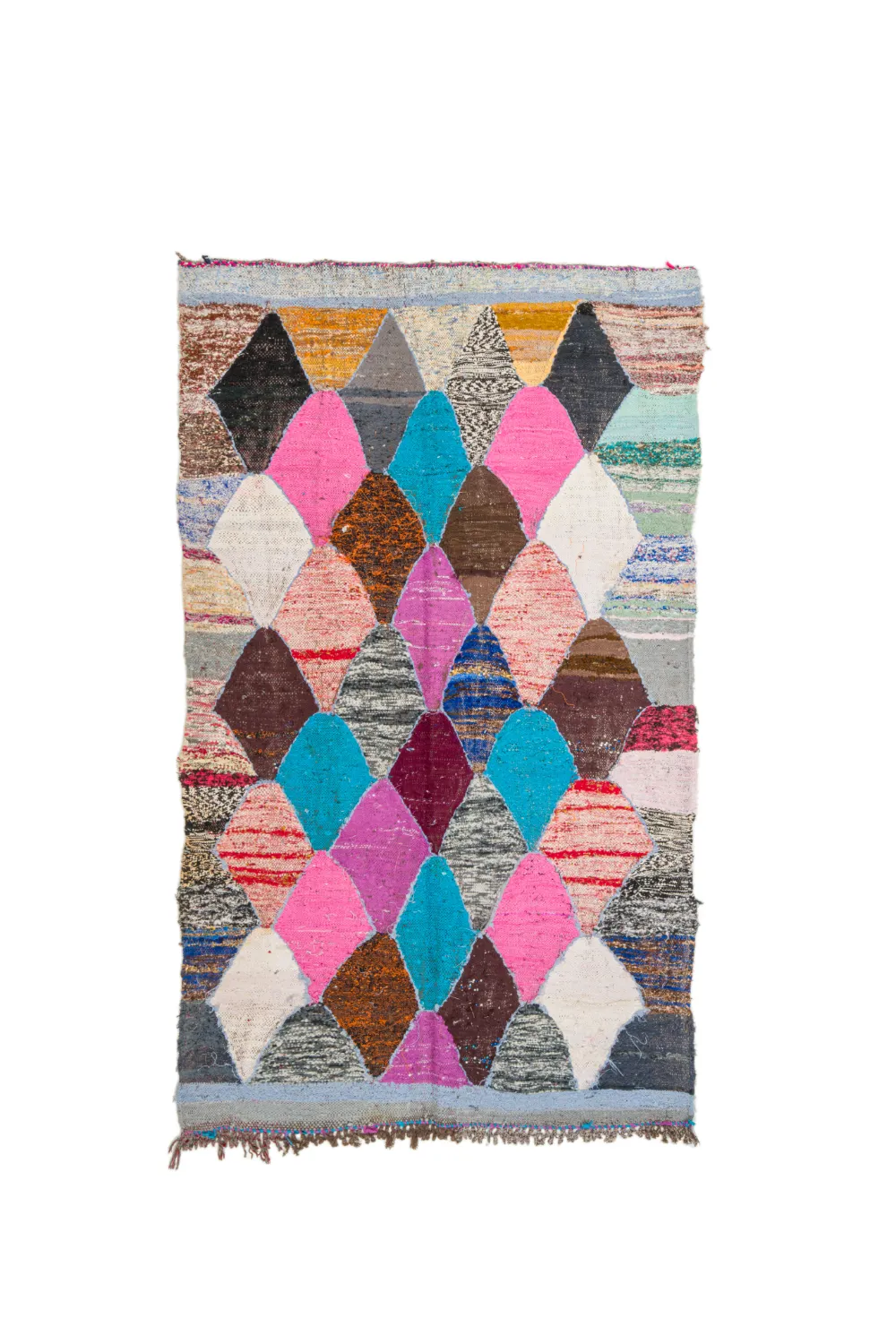 Tapete Berbere Marroquino Boucherouite 125 x 225 cm