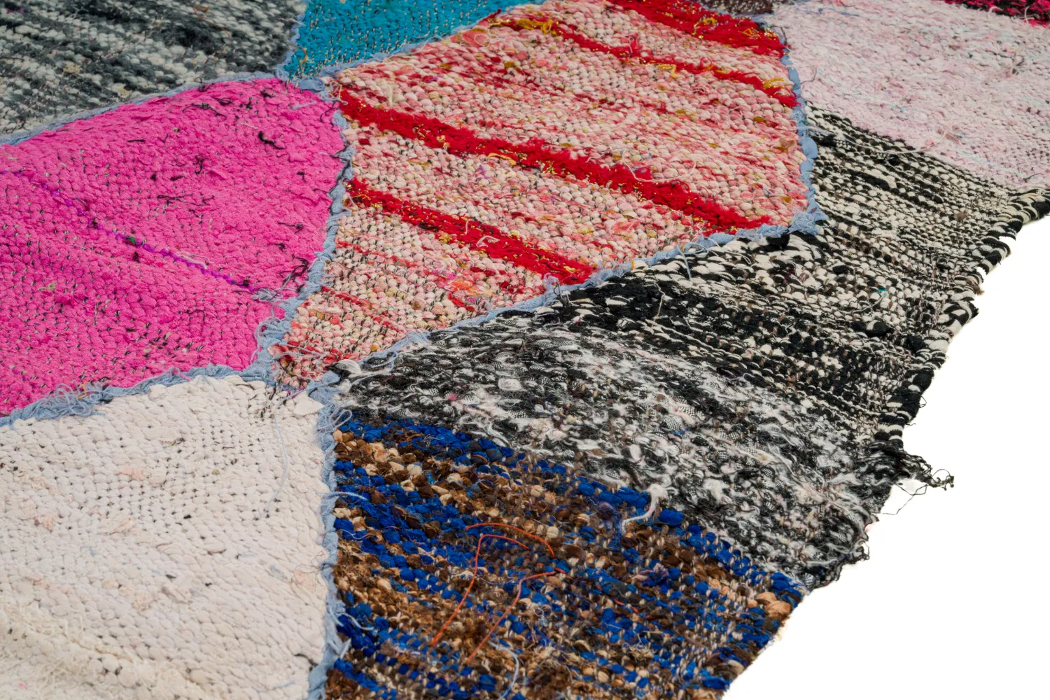 Tapete Berbere Marroquino Boucherouite 125 x 225 cm