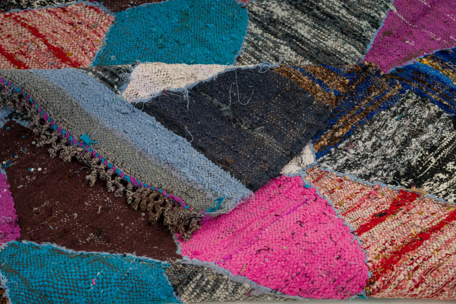 Tapete Berbere Marroquino Boucherouite 125 x 225 cm