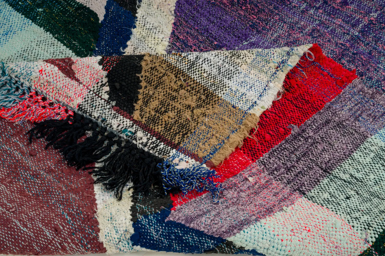 Tapete Berbere Marroquino Boucherouite 125 x 210 cm