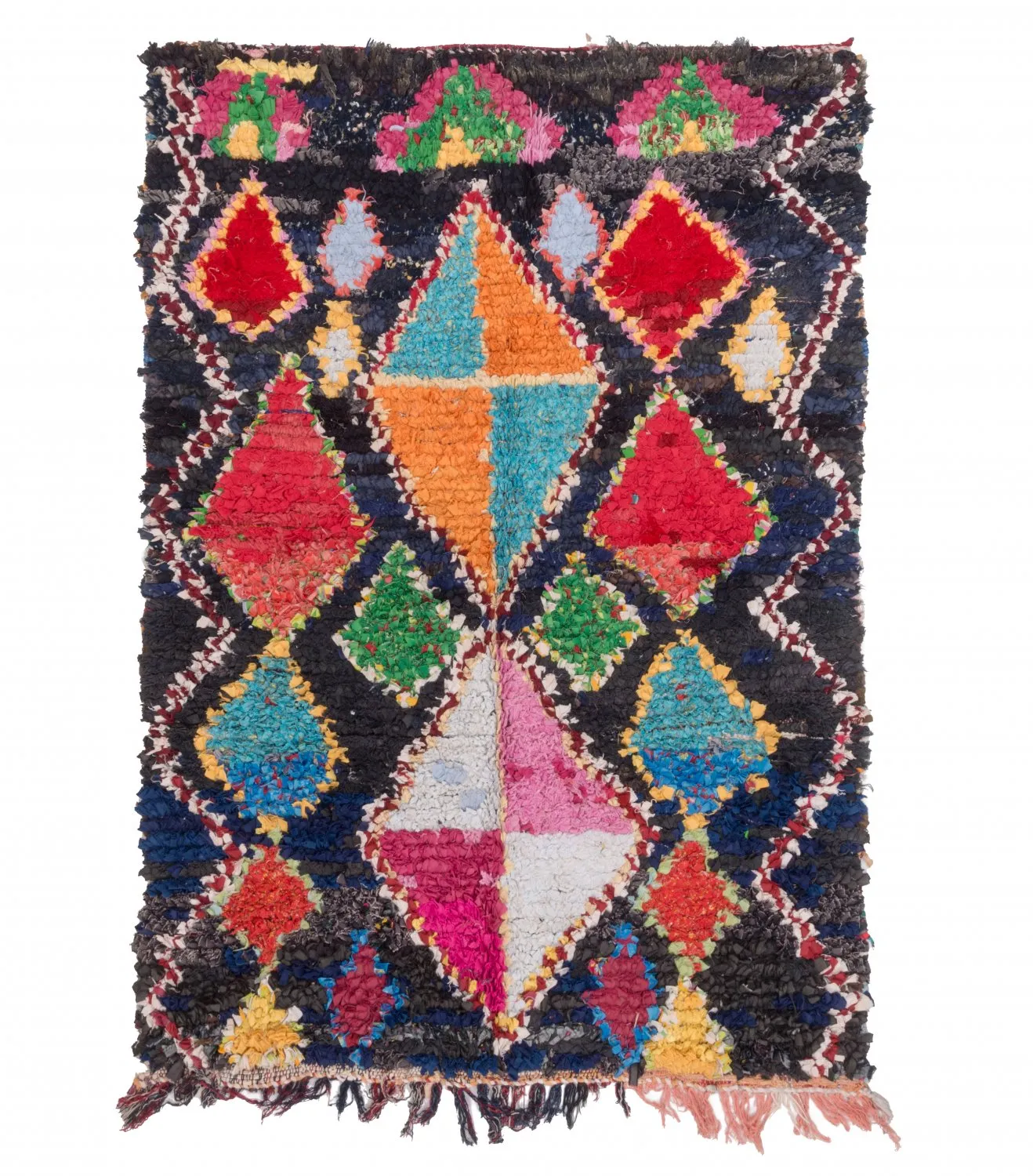 Tapete Berbere Marroquino Boucherouite 190 x 135 cm