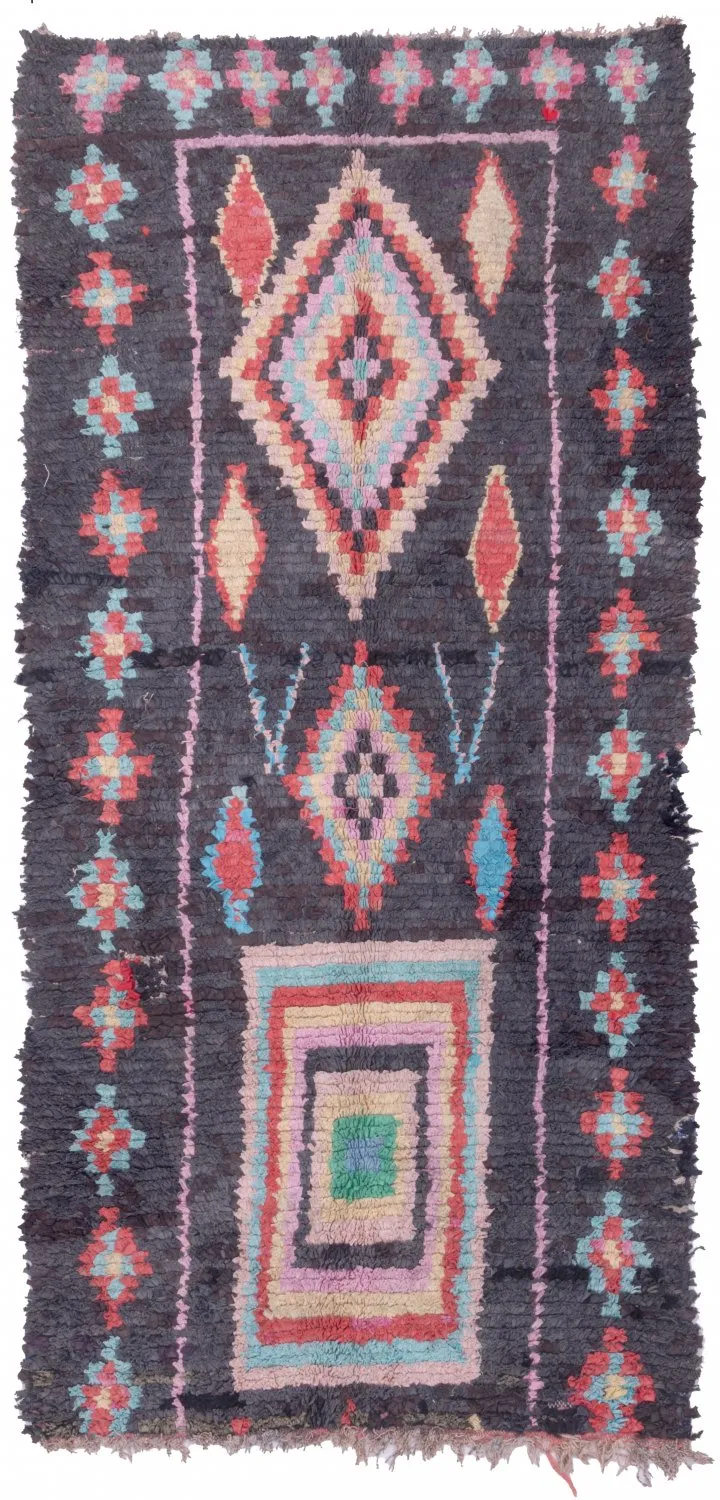 Tapete Berbere Marroquino Boucherouite 240 x 120 cm