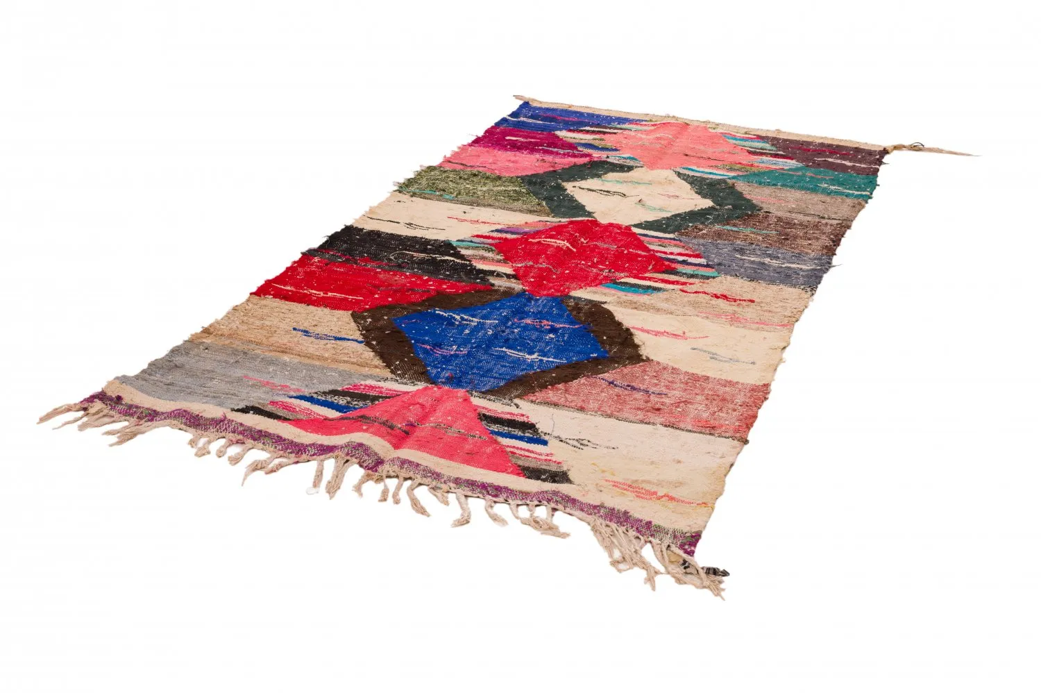 Tapete Berbere Marroquino Boucherouite 125 x 240 cm