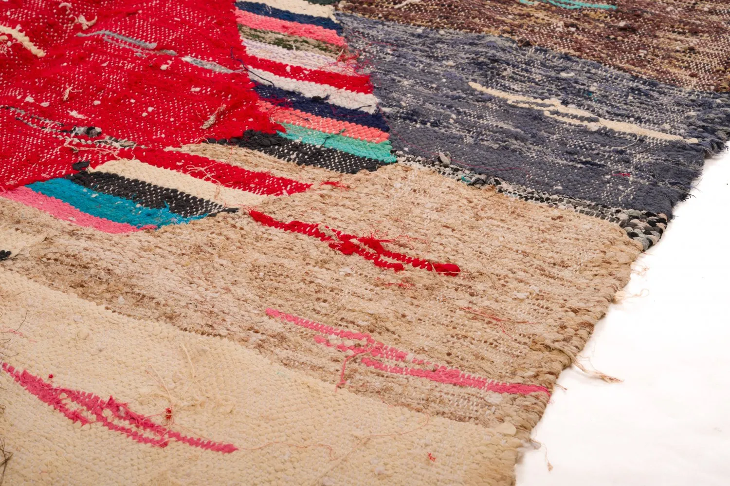 Tapete Berbere Marroquino Boucherouite 125 x 240 cm