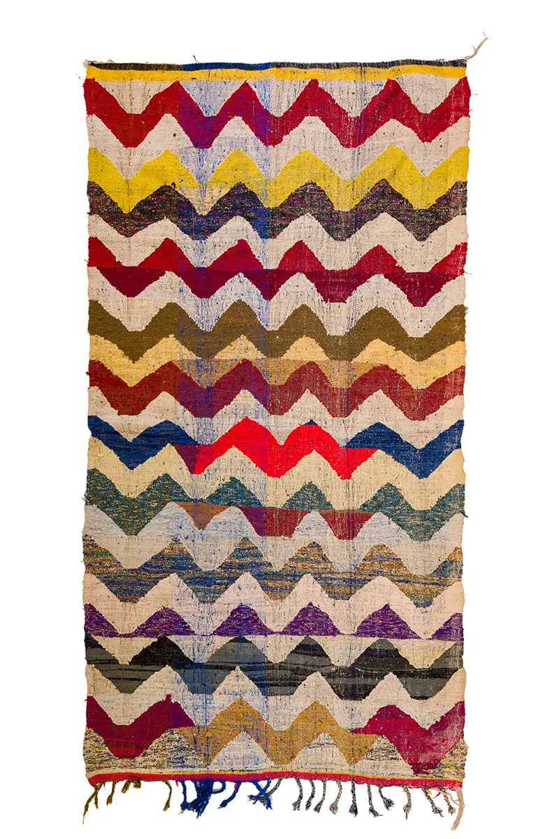 Tapete Berbere Marroquino Boucherouite 150 x 285 cm