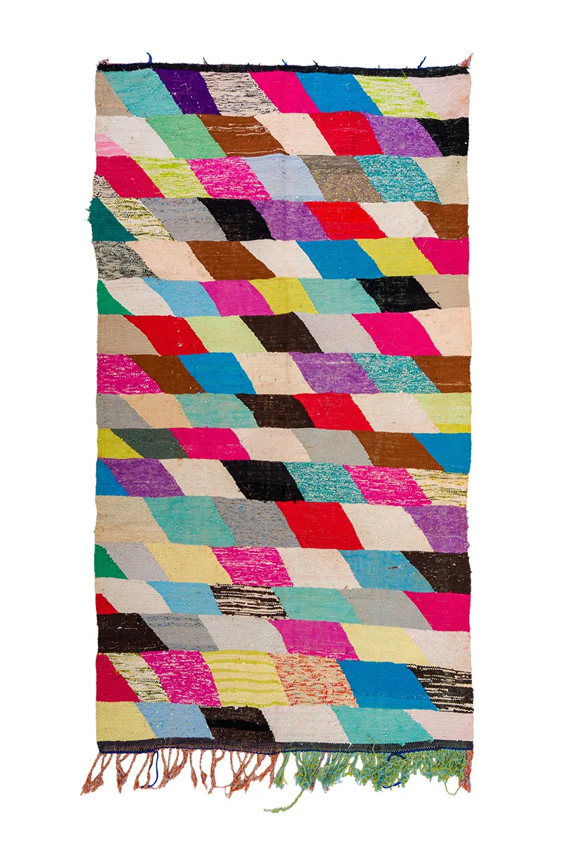 Tapete Berbere Marroquino Boucherouite 155 x 280 cm