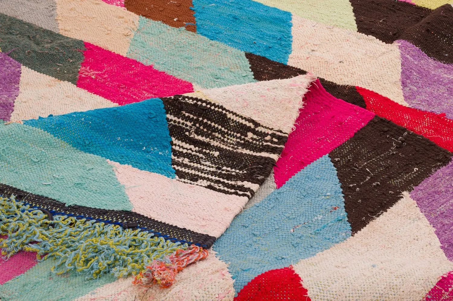 Tapete Berbere Marroquino Boucherouite 155 x 280 cm