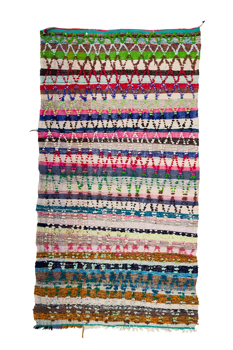 Tapete Berbere Marroquino Boucherouite 150 x 280 cm