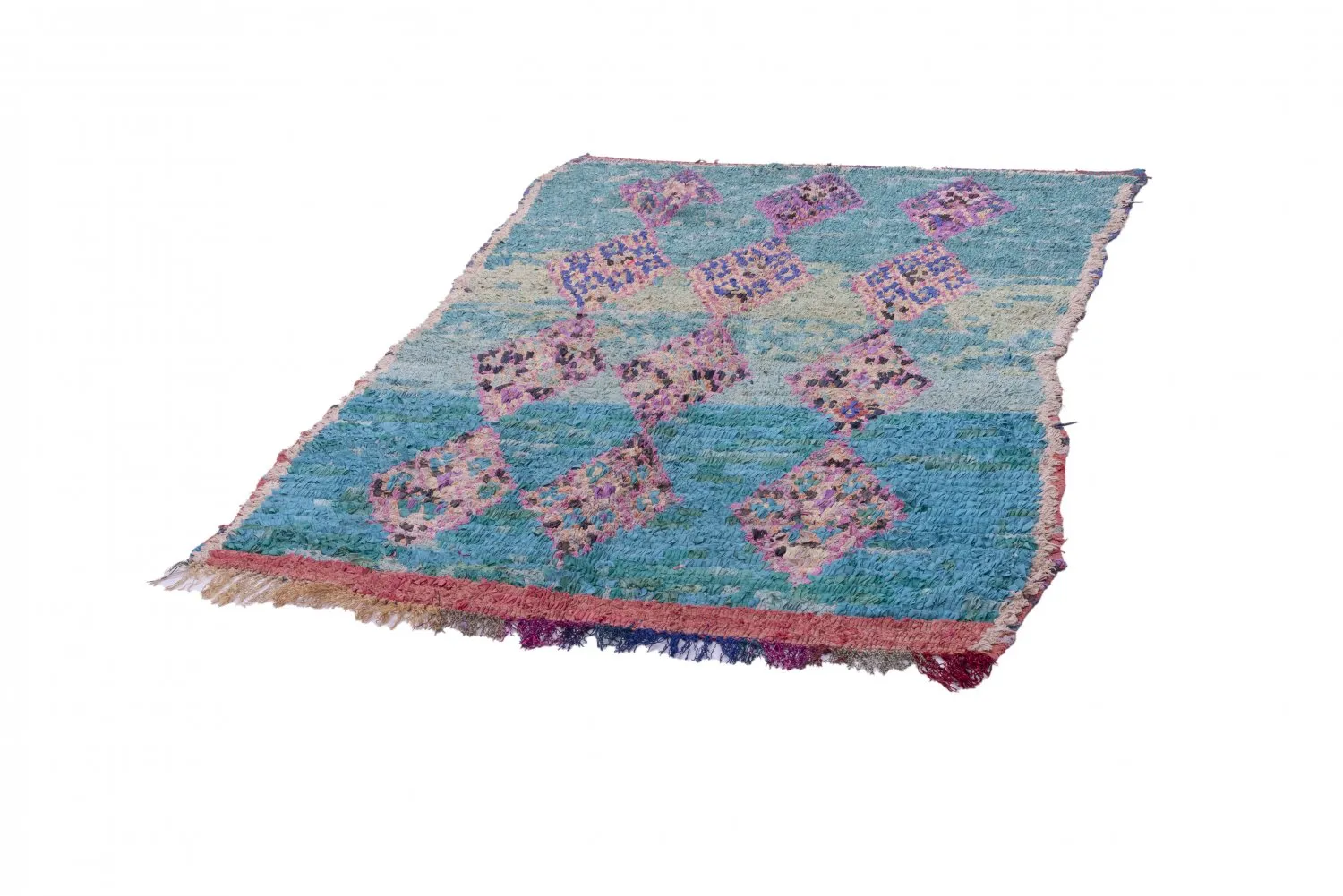 Tapete Berbere Marroquino Boucherouite 190 x 125 cm