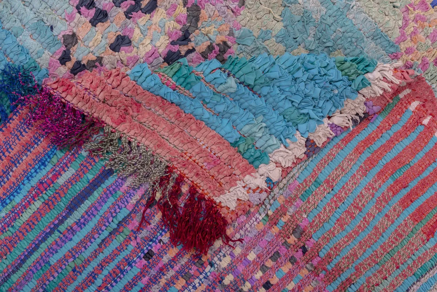 Tapete Berbere Marroquino Boucherouite 190 x 125 cm