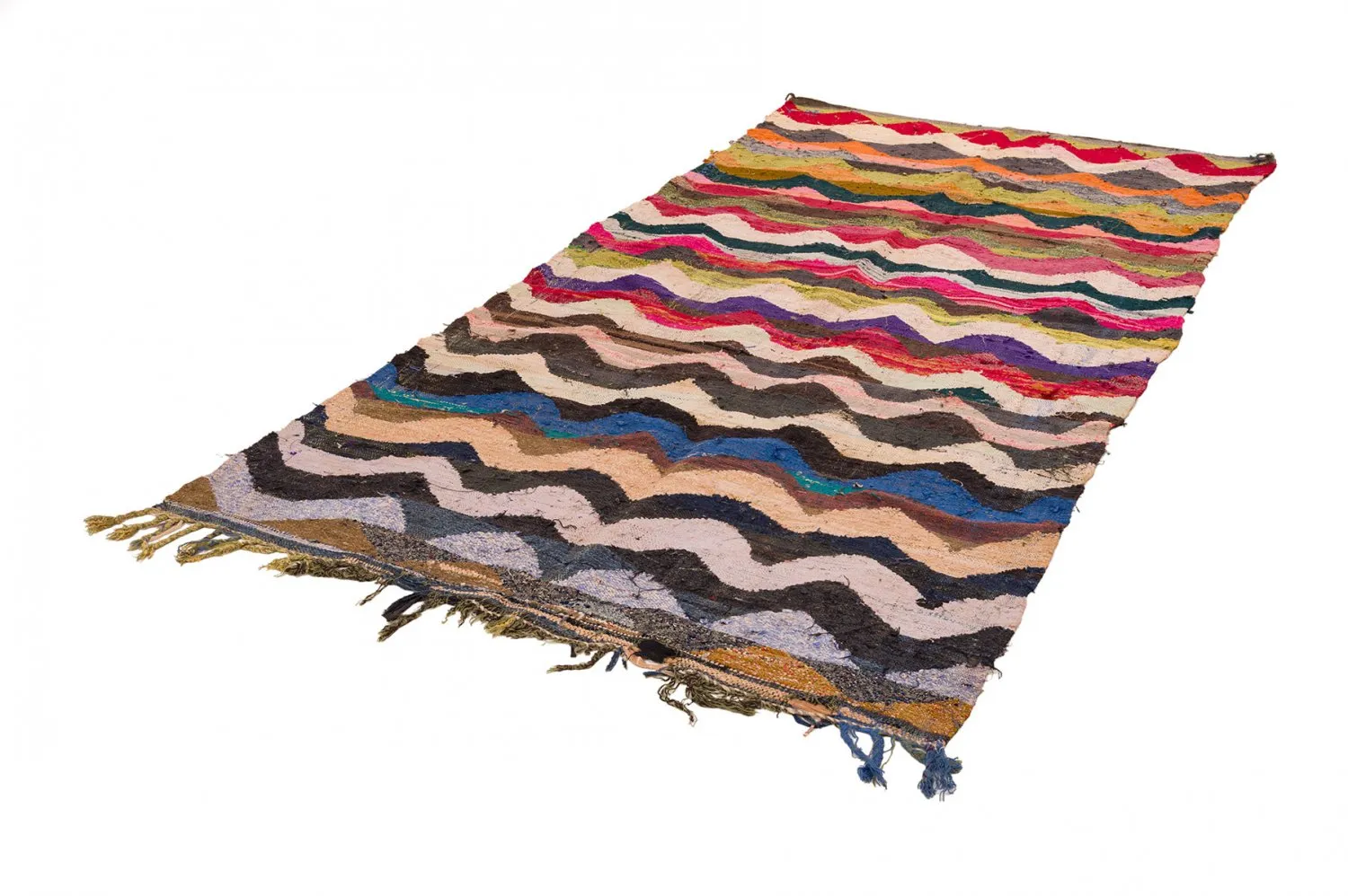 Tapete Berbere Marroquino Boucherouite 140 x 295 cm