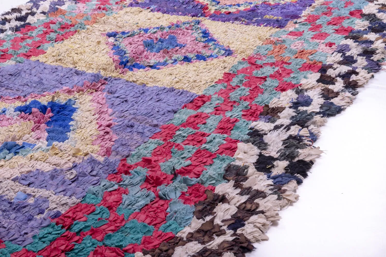 Tapete Berbere Marroquino Boucherouite 225 x 125 cm