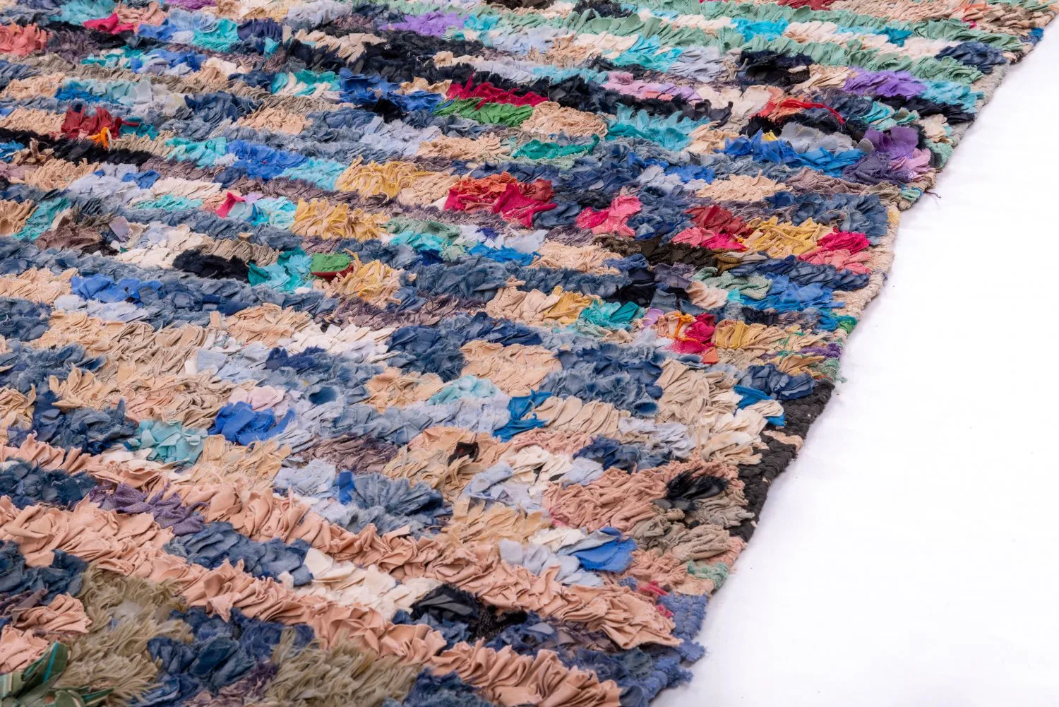 Tapete Berbere Marroquino Boucherouite 205 x 130 cm