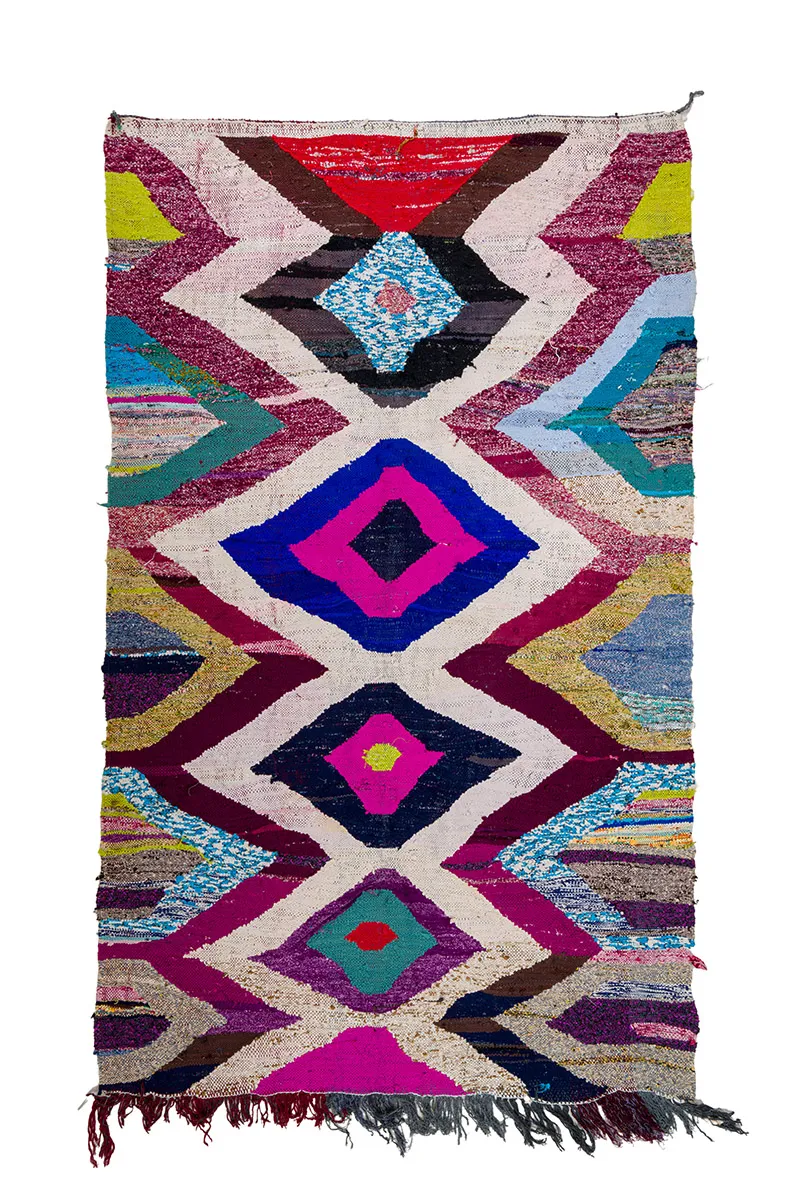 Tapete Berbere Marroquino Boucherouite 165 x 270 cm