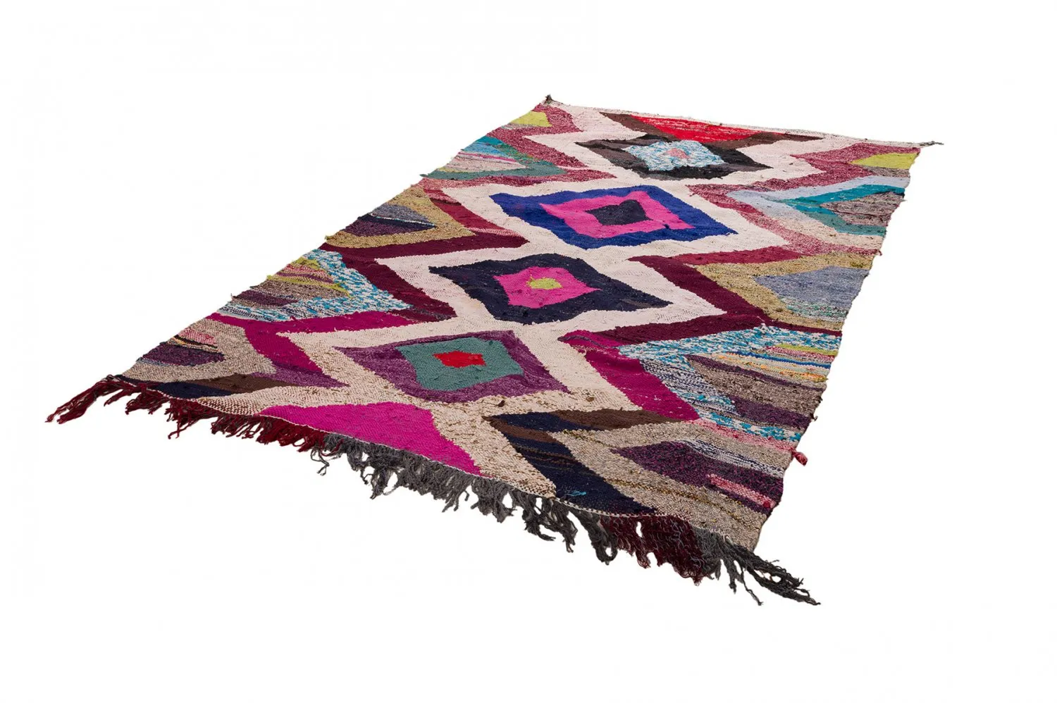 Tapete Berbere Marroquino Boucherouite 165 x 270 cm