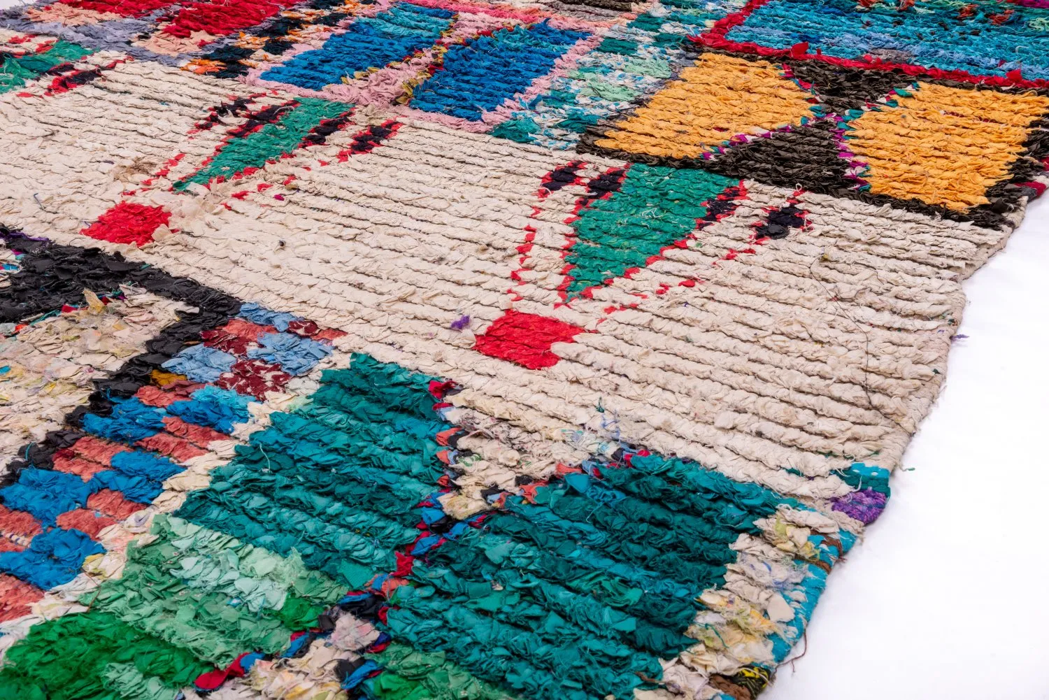 Tapete Berbere Marroquino Boucherouite 225 x 170 cm