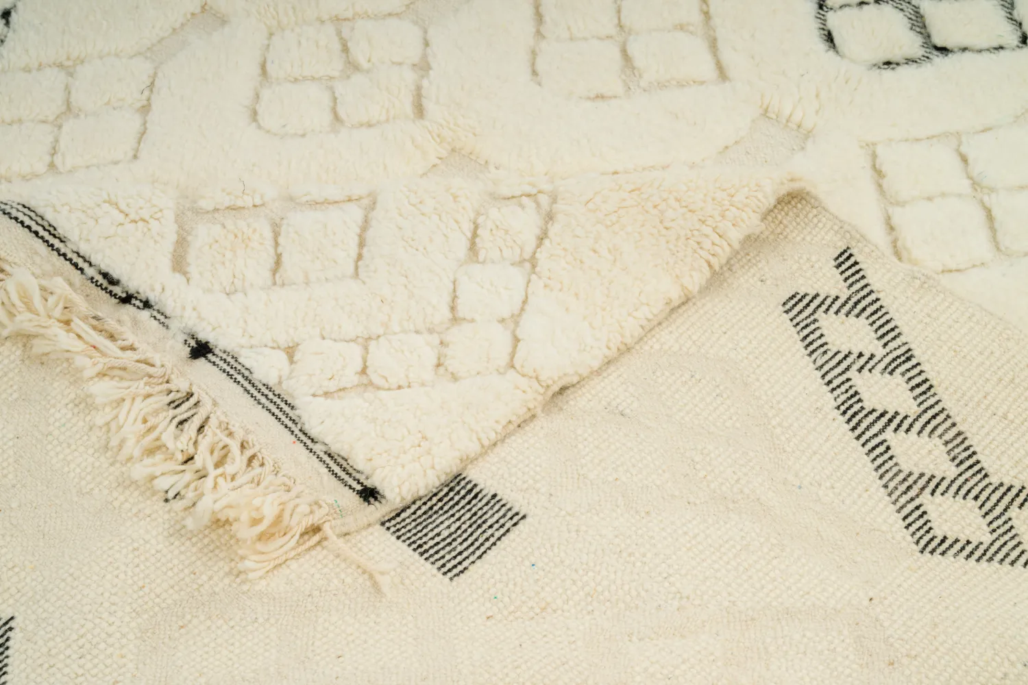 Tapete Kilim Marroquino Beni Ourain 160 x 260 cm