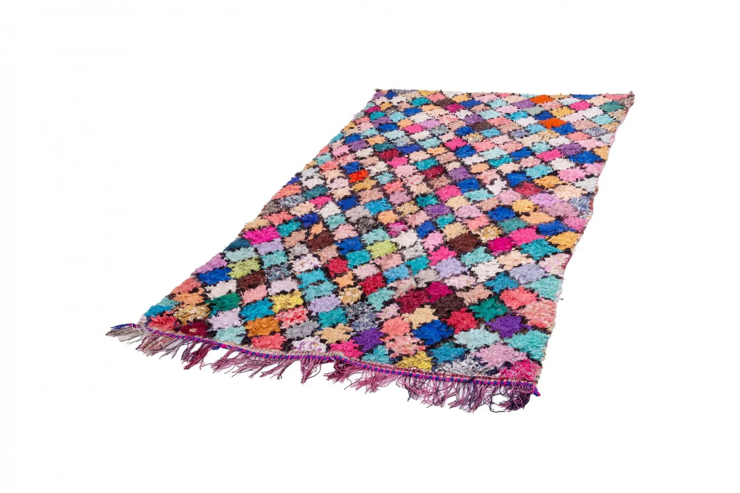 Tapete Berbere Marroquino Boucherouite 255 x 135 cm