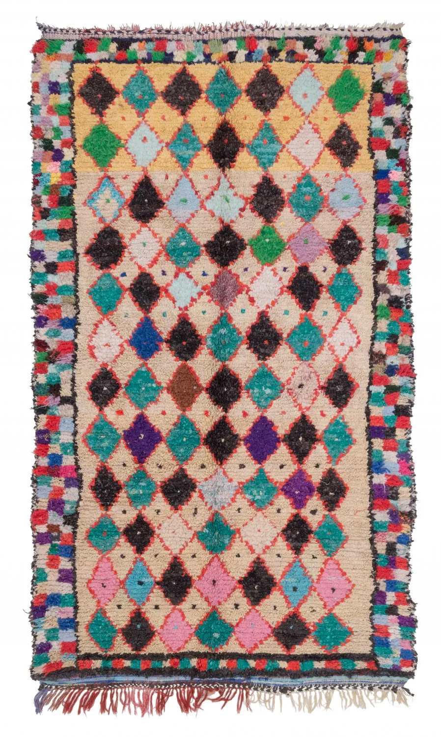 Tapete Berbere Marroquino Boucherouite 255 x 150 cm
