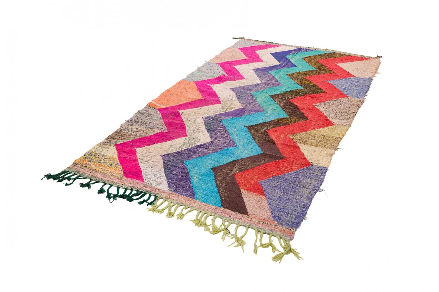 Tapete Berbere Marroquino Boucherouite 135 x 265 cm