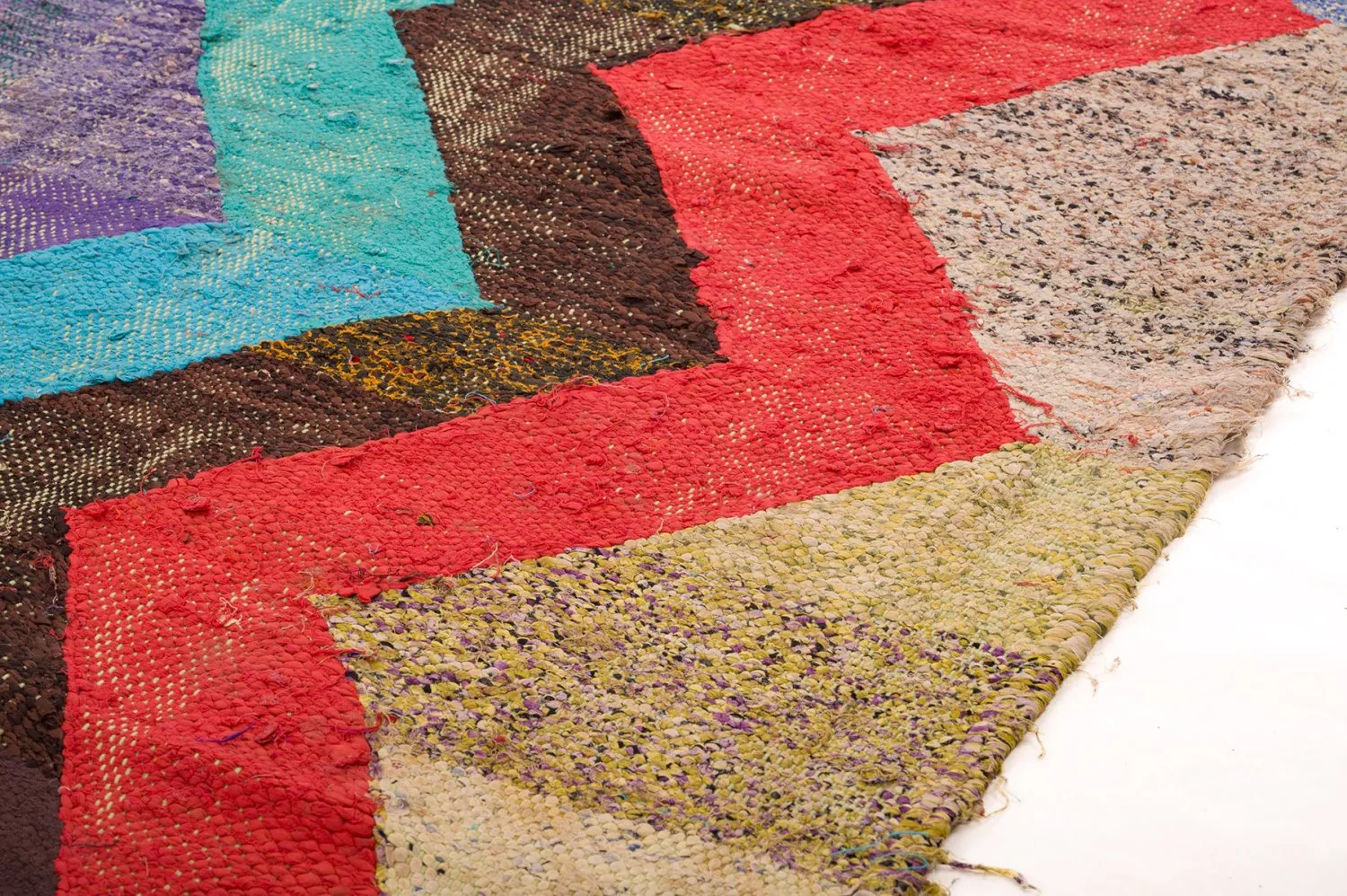 Tapete Berbere Marroquino Boucherouite 135 x 265 cm