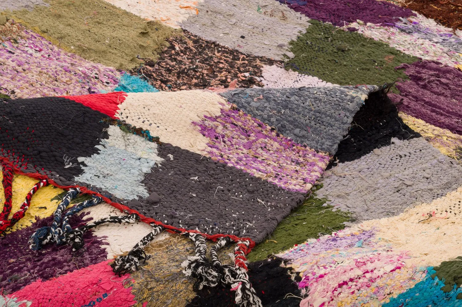 Tapete Berbere Marroquino Boucherouite 135 x 275 cm