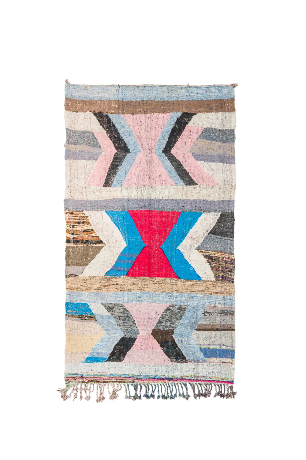 Tapete Berbere Marroquino Boucherouite 140 x 255 cm