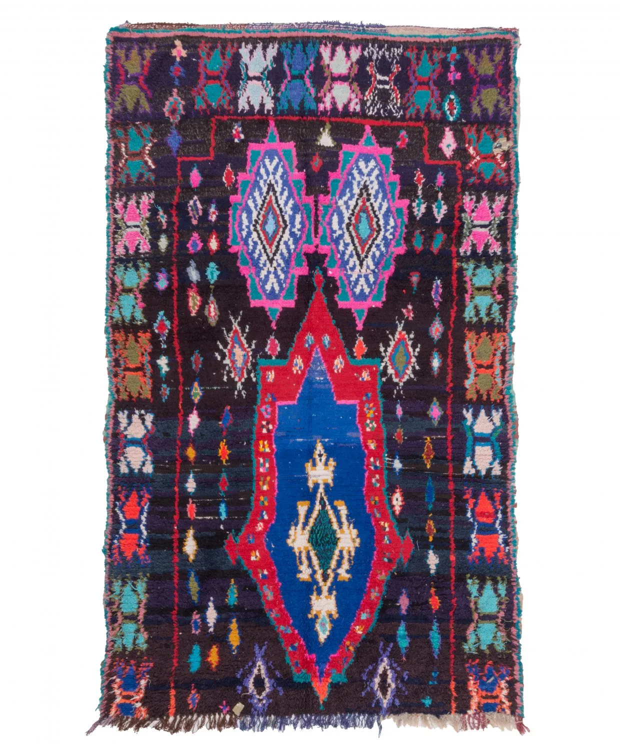 Tapete Berbere Marroquino Boucherouite 220 x 130 cm