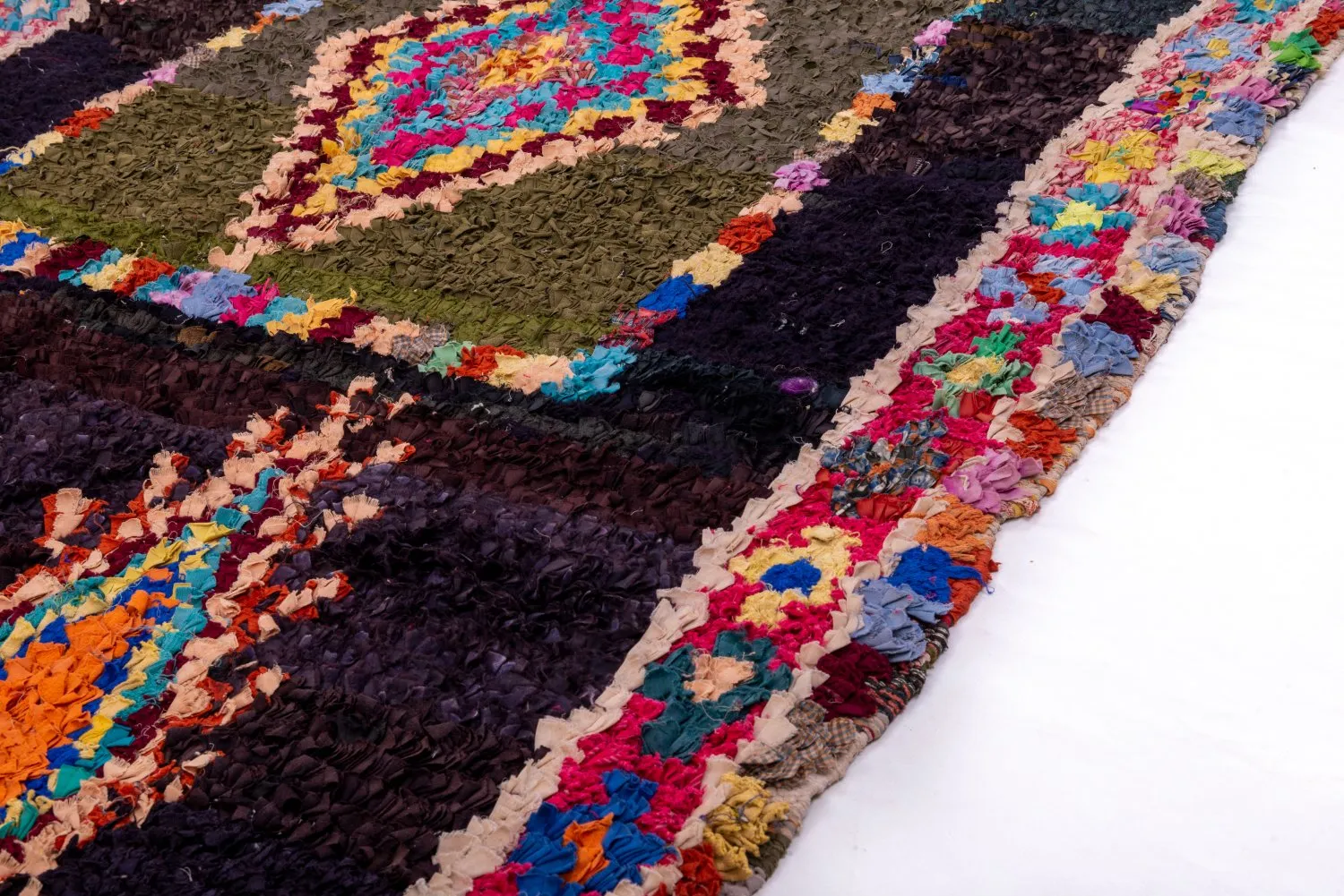 Tapete Berbere Marroquino Boucherouite 280 x 130 cm