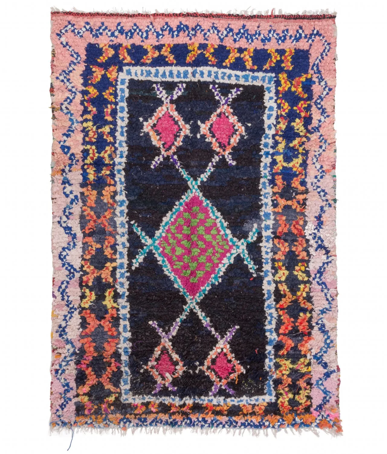 Tapete Berbere Marroquino Boucherouite 200 x 145 cm